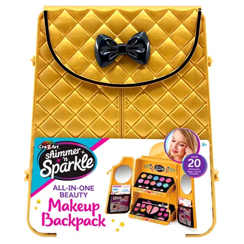 SHIMMER N SPARKLE - COSMETIC BACKPACK GOLD