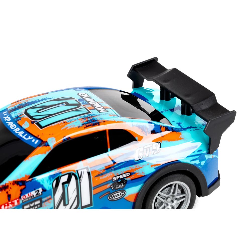 TecToy - Champion GT9 m/lys R/C 1:22, 27MHz, blue/orange