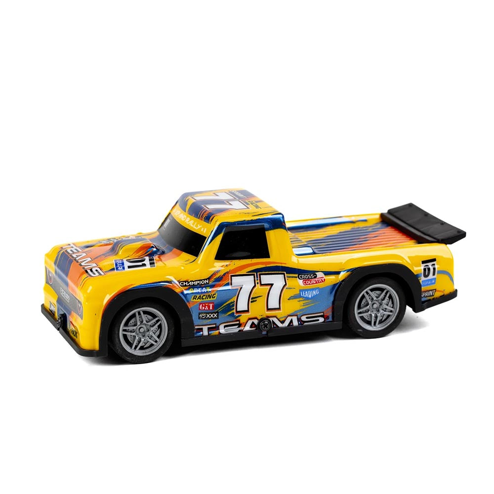 TecToy - Teams77 m/lys R/C 1:22, 27MHz, gul/blå