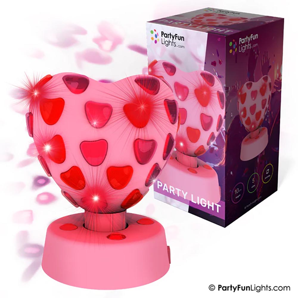 Party Funlight - Heart Disco Light Ø:15,5cm