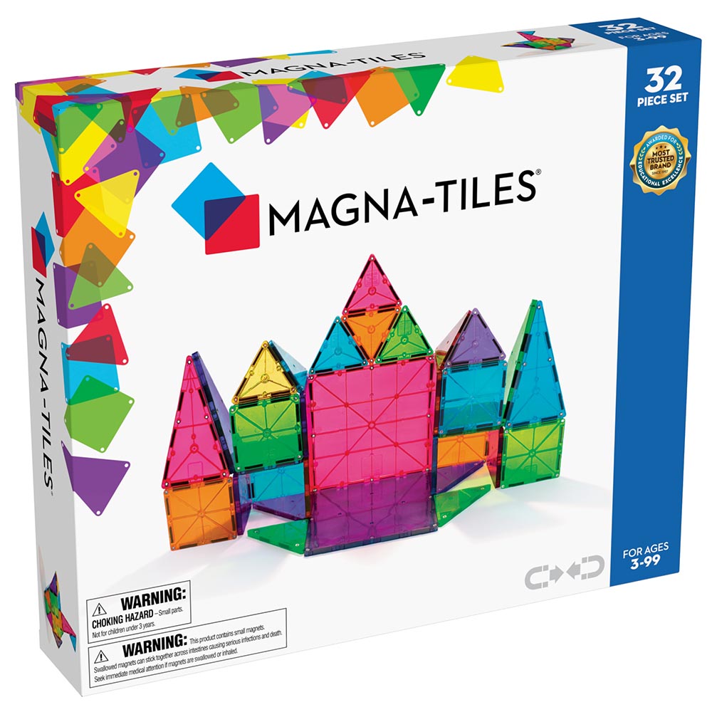 Magna-Tiles - klare transparente farver 32