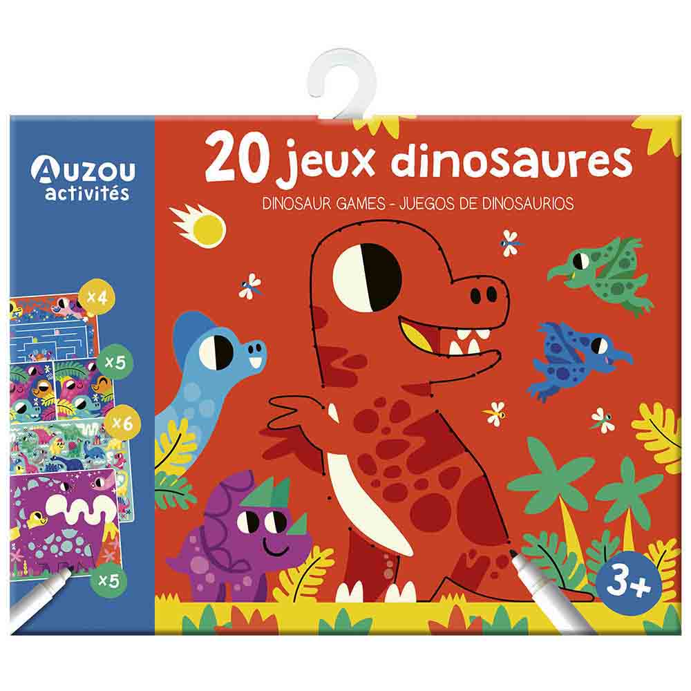 Auzou - Aktivitetskort - 20 opgaver - Dinosaurer