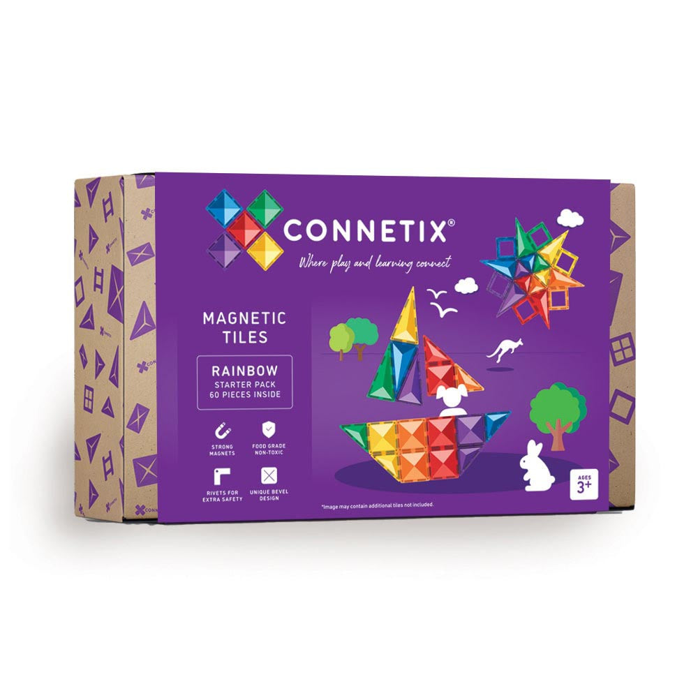 Connetix - Starter Pack - magnetsæt 60 dele - Rainbow