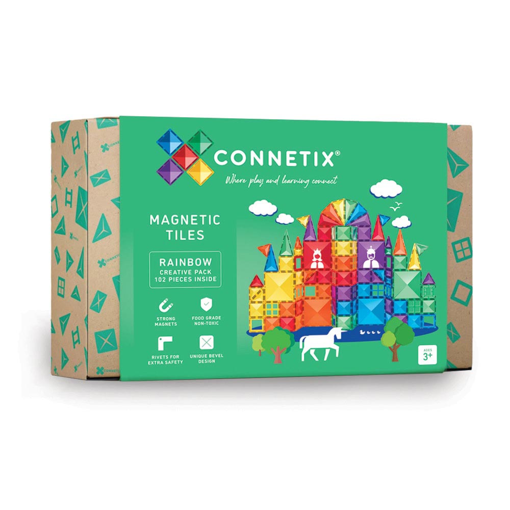 Connetix - Creative Pack - magnetsæt 102 dele - Rainbow