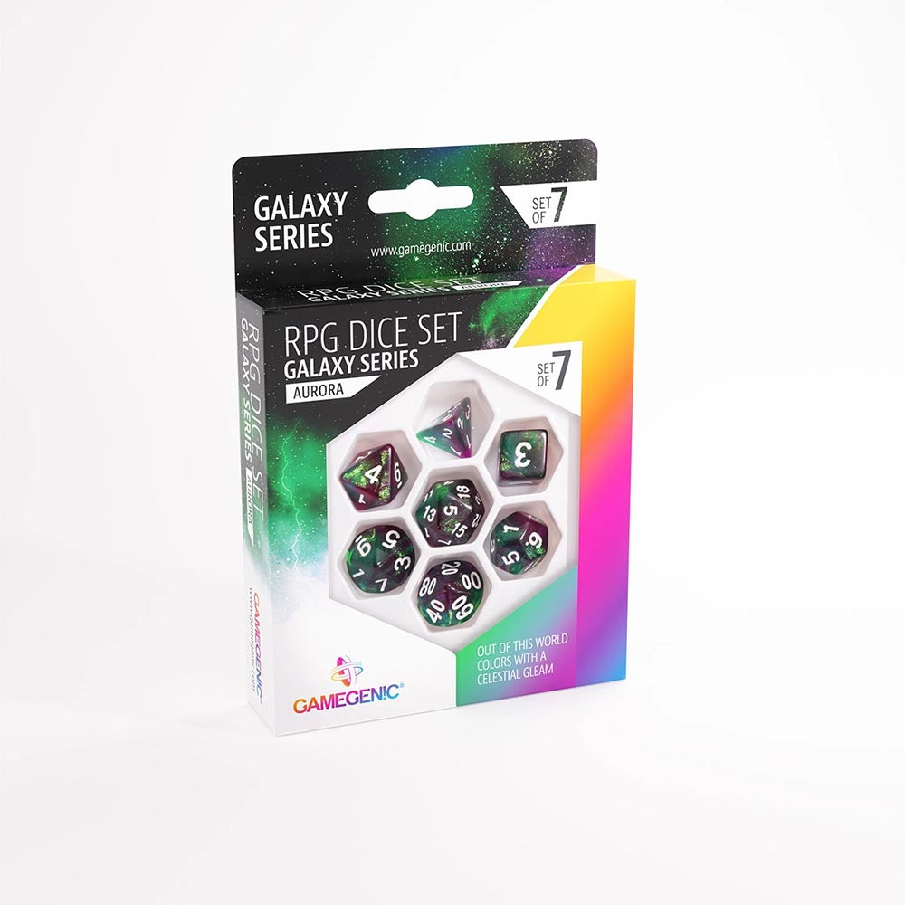 Gamegenic - RPG DICE SET (7) - GALAXY SERIES - Aurora